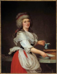 Portret van Madame Aughie, dienstmeid van de koningin van Frankrijk Marie Antoinette door Adolf Ulrich Wertmuller