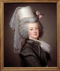 Portret van Marie Antoinette de Lorraine-Habsburg, koningin van Frankrijk, in een amazonekostuum