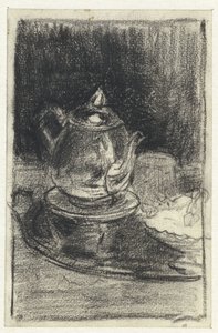 Theepot op een lichtje