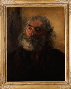 Portret van een bebaarde Man, 1855 door Adolph Menzel