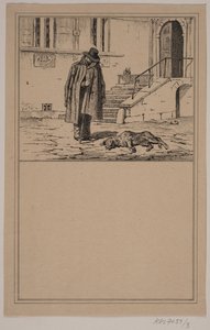 De dode hond. Nr. 2 in Chr. Winther en M. Rørbye, "25 Afbeeldingen voor kleine kinderen" door Johan Adolph Kittendorff