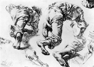 Een pagina met schetsen, 1913