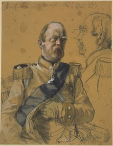 Otto graaf von Bismarck-Schönhausen. Studie naar het schilderij „De kroning van Wilhelm I in Königsberg“ door Adolph Menzel