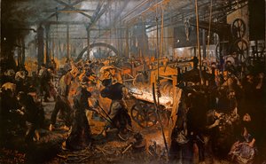 De ijzerwalsmolen door Adolph Menzel