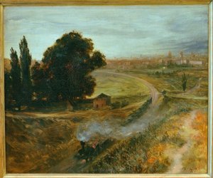 De Berlijn-Potsdamse spoorweg door Adolph Menzel