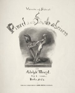 Essay over Steen met Penseel en Schraper: Titelpagina door Adolph Menzel