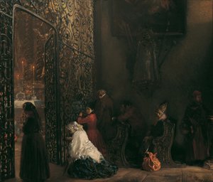 Vroegmis door Adolph Menzel