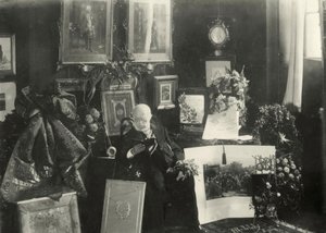 Menzel op zijn 80e verjaardag / Foto door Adolph Menzel