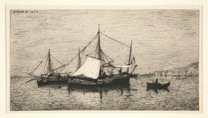 Barques de cabotage (Cotes d door Adolphe Appian