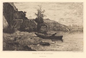 Oevers van het Meer van Bourget door Adolphe Appian