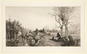 Bords du ruisseau à Rossilon (Ain) door Adolphe Appian