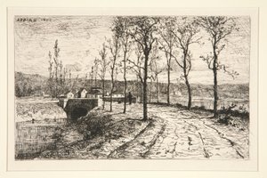 Ingang van het dorp door Adolphe Appian