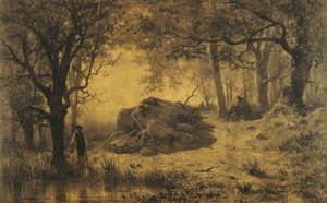 Vijver aan de rand van het bos