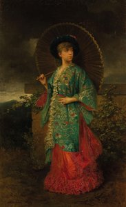 Portret van Helene van Mecklenburg-Schwerin 1814-1858, Hertogin van Orléans, 1883 door Adolphe Aze