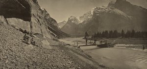 [Alpien landschap] door Adolphe Braun