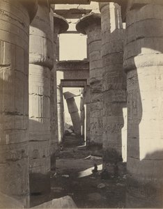 Haute-Egypte, Hypostyle Zaal in Karnak door Adolphe Braun