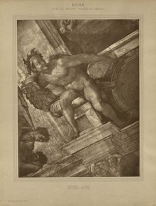 Rome - Vaticaan Paleis, Sixtijnse Kapel, Michelangelo door Adolphe Braun