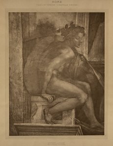 Rome - Vaticaanpaleis, Sixtijnse Kapel, Michelangelo. door Adolphe Braun