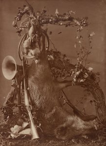 Stilleven van een Jachtscène door Adolphe Braun