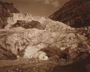 Zwitserland. Grindelwald, Bovenste gletsjer, Bron van de Lutschine door Adolphe Braun
