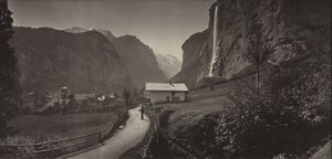 Vallei van Lauterbrunnen, Zwitserland uit het album Charbons de Braun- vues prises..., ca. 1868 door Adolphe Braun
