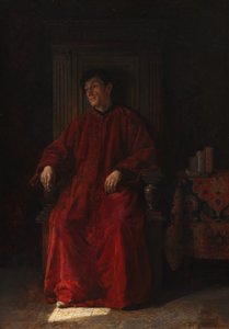 Rechter in rode mantel door Adolphe Charles Edouard Steinheil