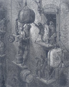 Opslag in de Stad, 1872 door Adolphe Francois Pannemaker