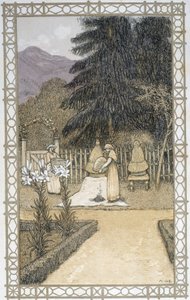 Het leven van bijen: het werk van de imker - tekening door A. Giraudon door Adolphe Giraudon
