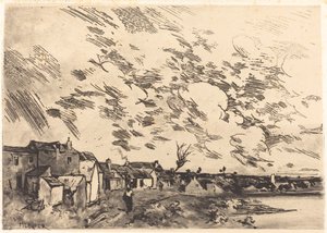 Dorp aan de Oever van een Rivier