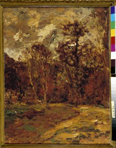 Herfstlandschap door Adolphe Joseph Thomas Monticelli