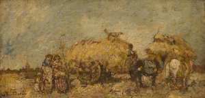 Het Hooiveld, c. 1870 door Adolphe Joseph Thomas Monticelli