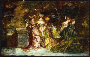Vrouwen in een park, c.1858