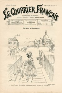 Omslag van Le Courrier français, nummer 5, Satirique in N & B