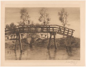 Brug door Adolphe P.H J. van Weezel Errens (signed by artist)