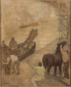 Manchester Scheepvaartkanaal door Adolphe Valette