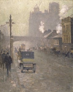 Oxford Road, Manchester door Adolphe Valette
