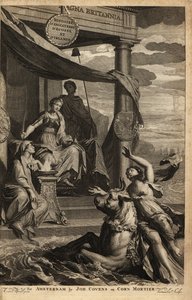 Allegorisch frontispice met Europa, Zeus en Themis