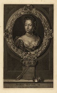 Koningin Mary II van Groot-Brittannië door Adriaan van der (after) Werff
