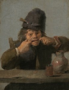 Jeugd die een gezicht trekt