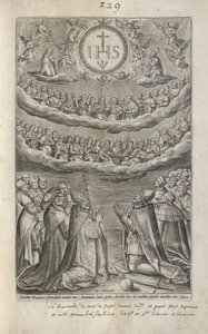 Aanbidding van de naam van Jezus door Adriaen Collaert