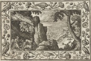 Daniël in de leeuwenkuil door Adriaen Collaert