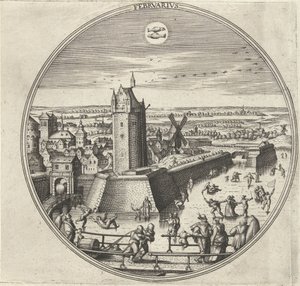Februari door Adriaen Collaert