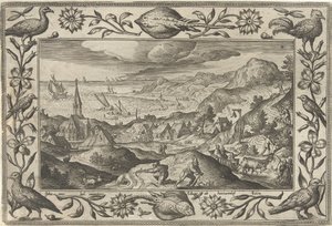 Konijnenjacht door Adriaen Collaert
