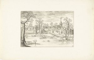 Landschap een vijver