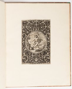 Mercurius, plaat uit een serie van 6 ornamentale ontwerpen met het Oordeel van Paris