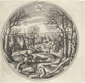 November door Adriaen Collaert