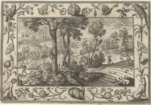 Onkruid onder het tarwe door Adriaen Collaert