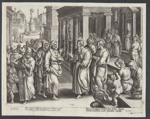 De verblinding van Elymas door Adriaen Collaert