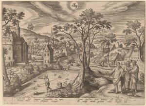 De gelijkenis van de zaaier door Adriaen Collaert after Hans Bol