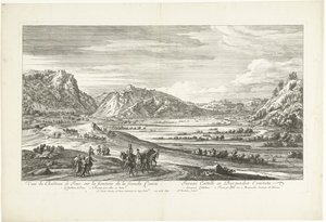 Gezicht op het kasteel van Joux
